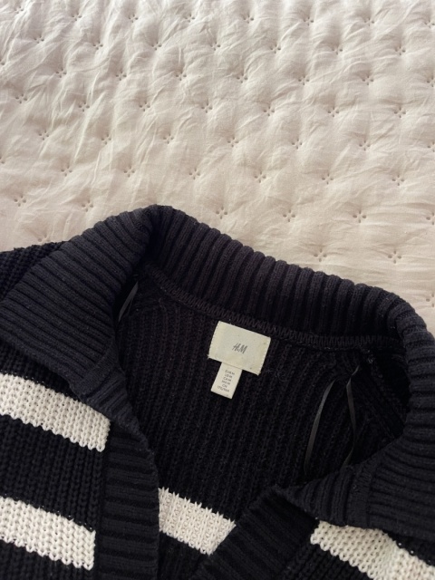 Sweter w paski H&M, 60% bawełna - L/XL