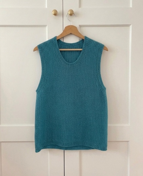 Kamizelka bezrękawnik HANDMADE, wełna - M/L