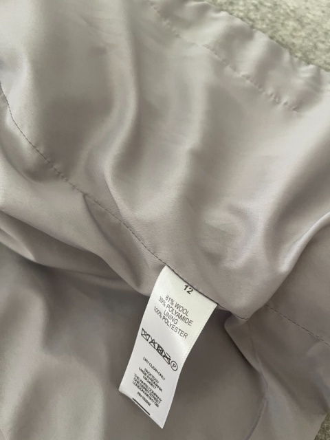 Szara kurtka WHITE LABEL, 61% wełna - M/L