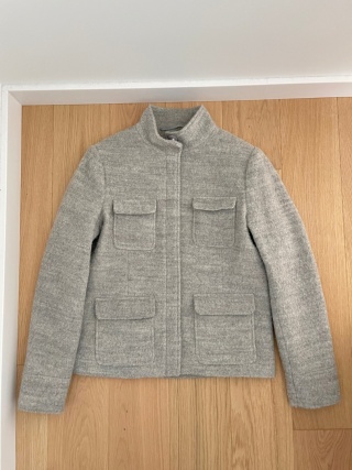 Szara kurtka WHITE LABEL, 61% wełna - M/L