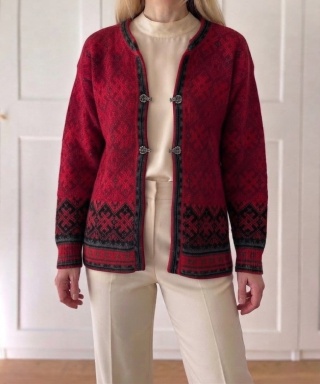 Sweter VINTAGE, 100% wełna merino - M/L