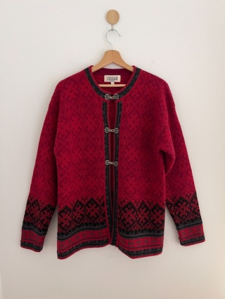 Sweter VINTAGE, 100% wełna merino - M/L