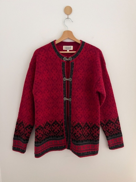 Sweter VINTAGE, 100% wełna merino - M/L