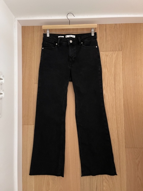 Jeansy flare MANGO, bawełna - S/M
