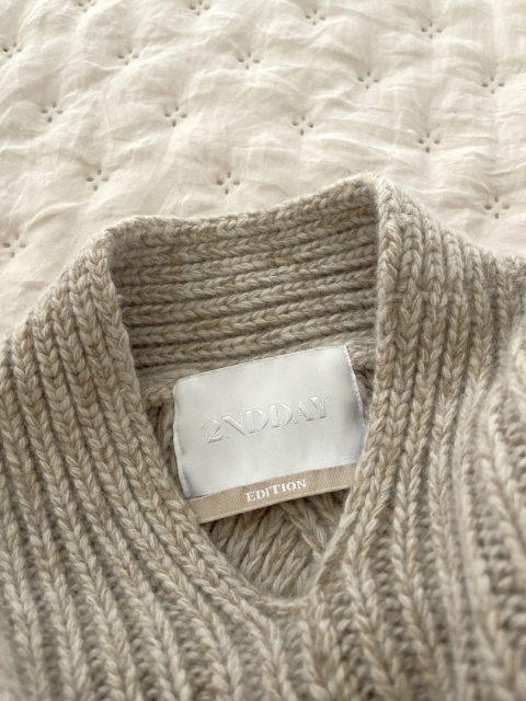 Gruby sweter 2ndDay 80% wełna merino, M/XL