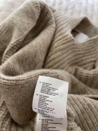 Gruby sweter 2ndDay 80% wełna merino, M/XL