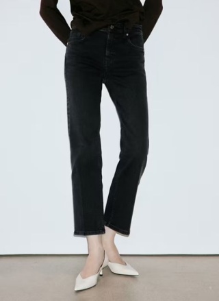 Jeansy flare MANGO, bawełna - S/M