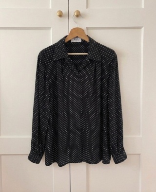 Koszula w grochy VINTAGE, wiskoza - XL/XXL