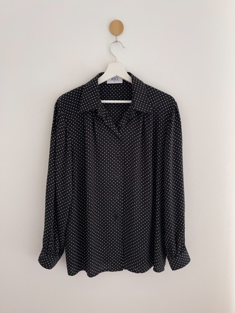 Koszula w grochy VINTAGE, wiskoza - XL/XXL