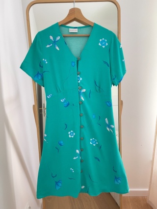 Sukienka VINTAGE, wiskoza - L/XL