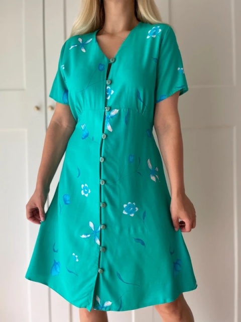 Sukienka VINTAGE, wiskoza - L/XL