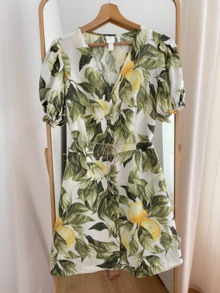 Sukienka H&M, len i wiskoza - Xl/XXL