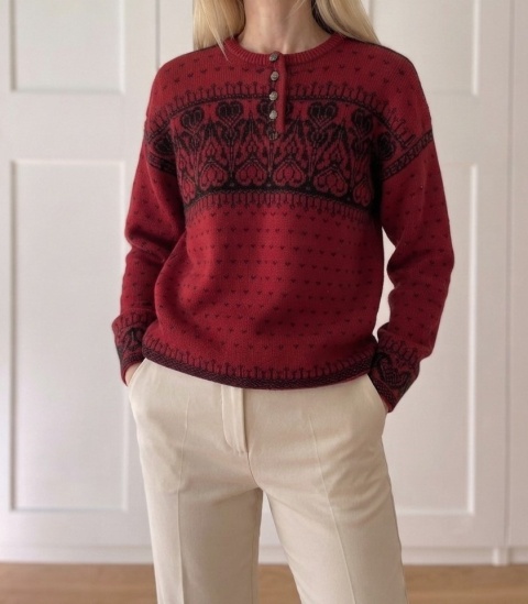 Sweter 100% wełna - M