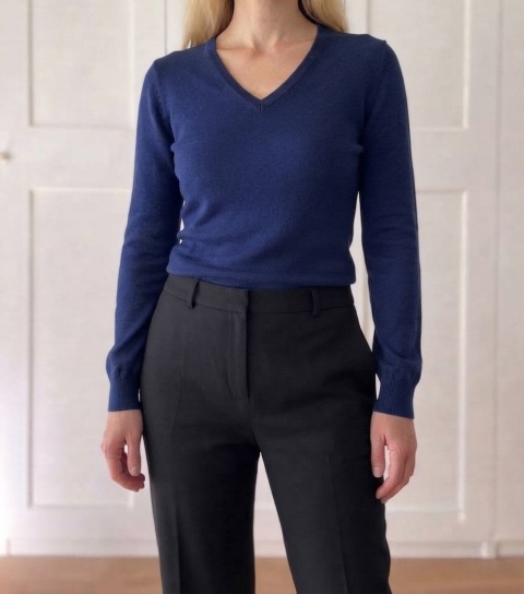 Sweter CHARLES TYRWHITT, 100% wełna merino - S/M unisex