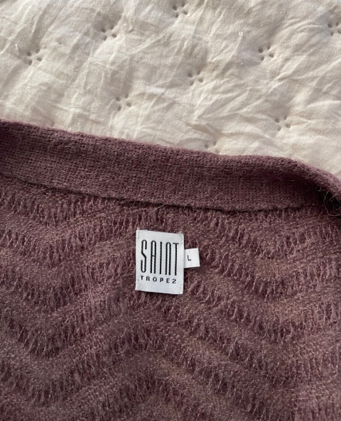 Kardigan SAINT TROPEZ, wełna i alpaka blend - M/L
