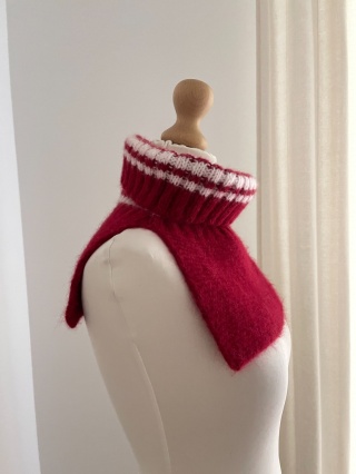 Ręcznie robiony neck warmer, 100% wełna