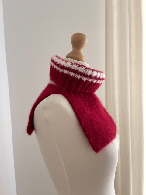 Ręcznie robiony neck warmer, 100% wełna