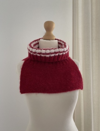 Ręcznie robiony neck warmer, 100% wełna