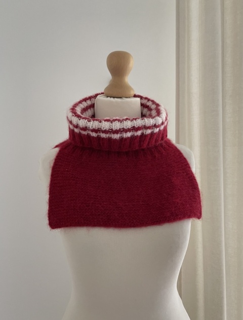 Ręcznie robiony neck warmer, 100% wełna