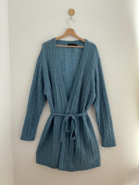 Kardigan 50% moher, XL/3XL oversize