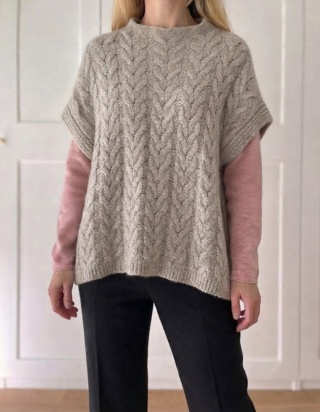Szare poncho WHITE STUFF, wool blend - L/XXL
