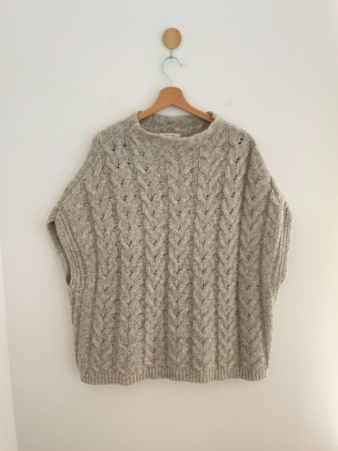 Szare poncho WHITE STUFF, wool blend - L/XXL