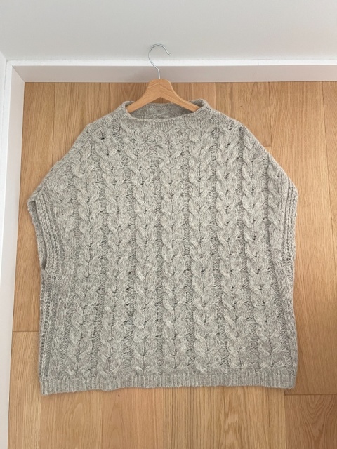 Szare poncho WHITE STUFF, wool blend - L/XXL