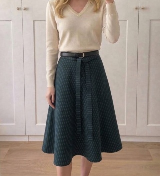 Spódnica VINTAGE, 100% wełna - XS