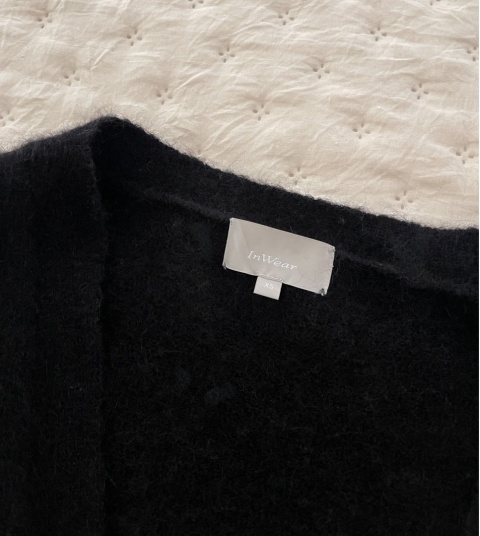 Kardigan IN WEAR, moher i wełna blend - XS/M
